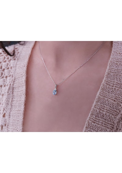 Sirius Pırlanta Ve Sky Blue Topaz Serenity Kolye 0817p0063