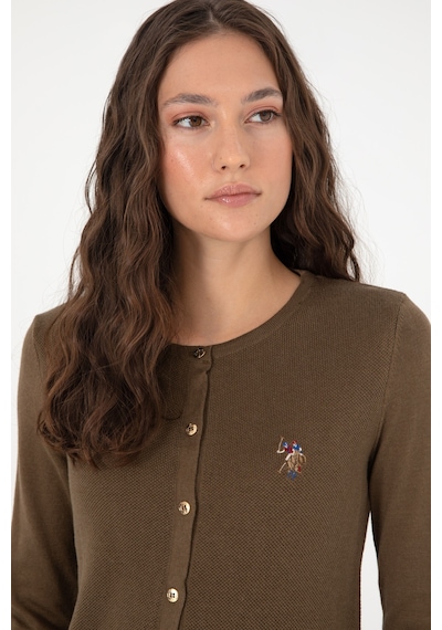 U.s. Polo Assn. Kadın Haki Hırka Triko 50288991-vr027 Haki