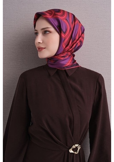 Armine Saf İpek Sura Eşarp 9614d 01 Petrol Yeşili