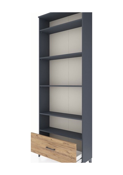 Arges Dolap 5 Raflı Tek Çekmeceli 88x30x243 Antrasit-çam Antrasit