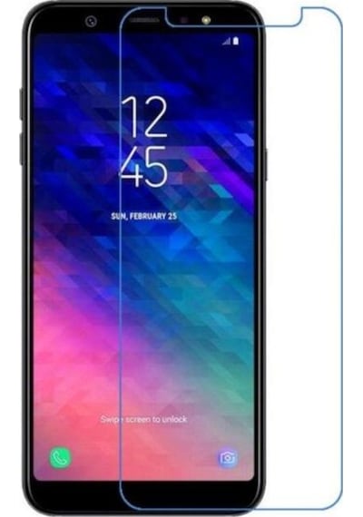 Samsung Uyumlu Galaxy A8 2018 Arka Kapak Silikon Kılıf + Temperli Cam Ekran Koruyucu