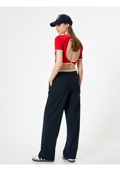 Koton Crop Tişört Slim Fit Kısa Kollu Bisiklet Yaka Kaşkorse Renk Kontrastlı Kırmızı 4sak50626ek Kırmızı Koton Crop Tişört Slim Fit Kısa Kollu Bisiklet Yaka Kaşkorse Renk Kontrastlı Kırmızı 4sak50626ek Kırmızı