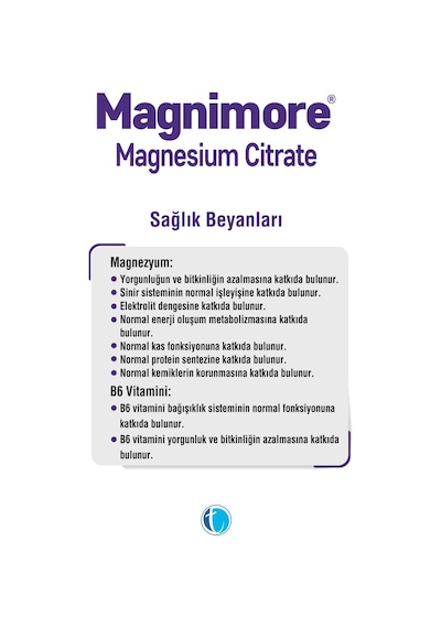 Magnimore Magnezyum Sitrat 60 Bitkisel Kapsül Vitamin B6 P5P