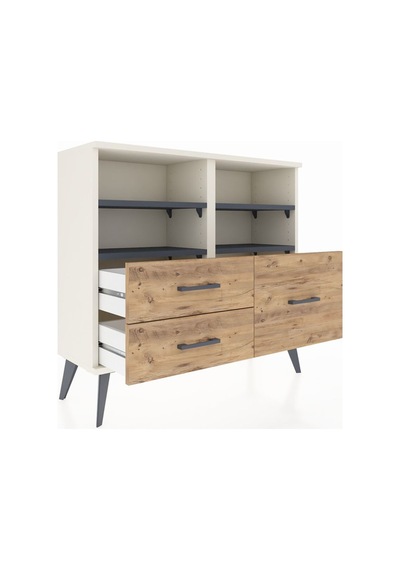 Arges Şifonyer 4 Raflı 3 Çekmeceli 88x30x80 Aytaşı-antrasit/çam Antrasit/çam Arges Şifonyer 4 Raflı 3 Çekmeceli 88x30x80 Aytaşı-antrasit/çam Antrasit/çam