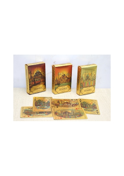 10 Adet İstanbul Temalı Oyun Kartı 9 Cm Boyutlu, Eğlence Ve Kart Oyunları İçin, Playing Cards