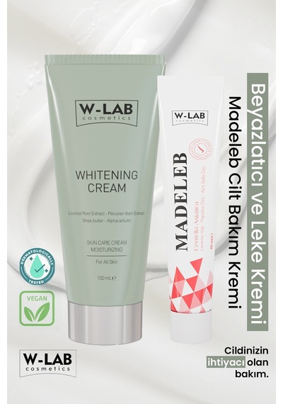 W-Lab Cosmetics Beyazlatıcı Krem 100 ML + Madeleb Krem 40 ML