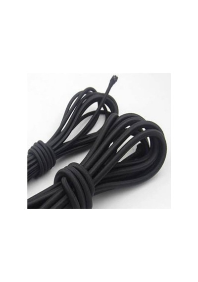 Mor Salkım Home Yuvarlak Lastik Ip 2,5 Mm Kalınlık Sert Dayanıklı 1/18 Kat Siyah 5 Mt