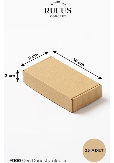 Rufus Concept 16x8x3cm Kilitli Kraft Kutu 25 Adet