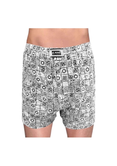 Seher Yıldızı Desenli Düğmeli Erkek Boxer 6 Adet Çok Renkli