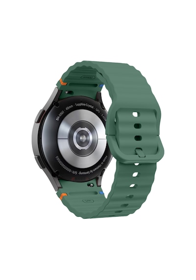 Samsung Galaxy Watch 6 40-43-44-47mm İle Uyumlu Metal Tokalı Dalgalı Spor Silikon Kordon