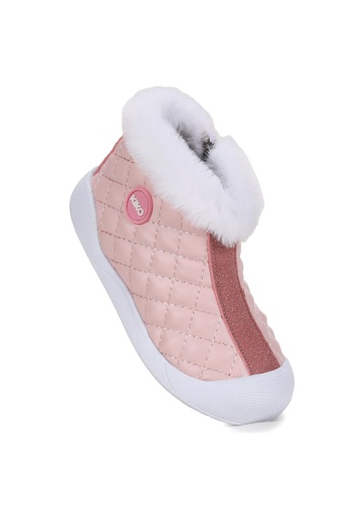 Kiko Kids Biser Fermuarlı Termo Taban Kız Çocuk Bot Ayakkabı Pudra Pudra