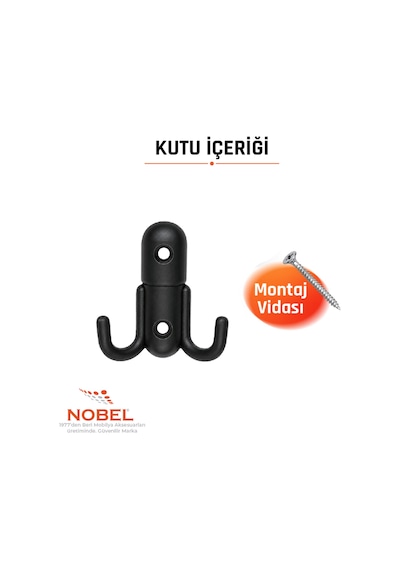 Roket Askı, Metal Vestiyer Askısı, Matsiyah, Duvar Ve Dolap Askılığı 5'li Set Vidalı Matsi Yah