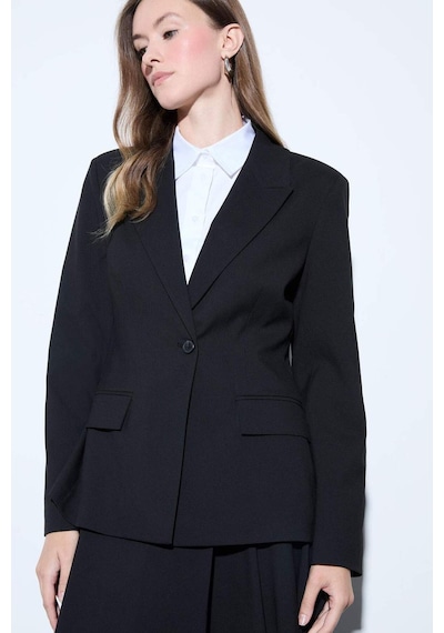 Defacto Regular Fit Ceket Yaka Blazer Ceket G1305ax25aubk27 Siyah