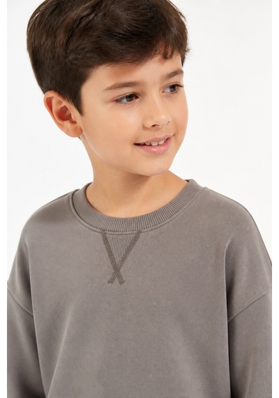 Eray Alp Kids Erkek Çocuk Gri Eşofman Takımı Günlük Rahat Kombin