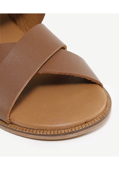 Yargıcı Çapraz Deri Sandalet 24yeay4481x 057 Kahverengi