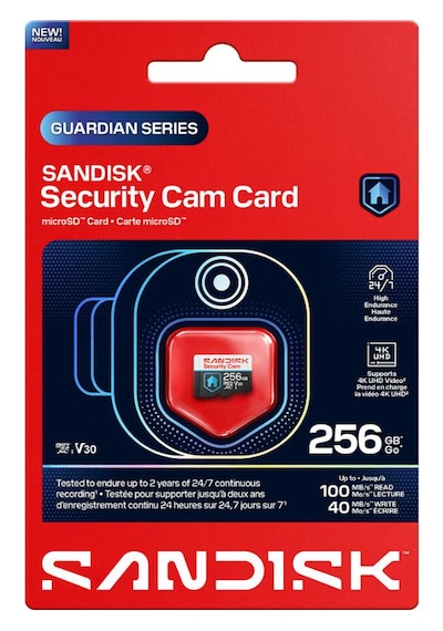 Sandısk Security Cam 256gb 100/40mb/s Microsdxc V30 Güvenlik Kamerası Hafıza Kartı Sdsqsnr-256g-gn6ın