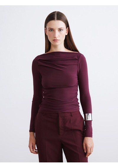 Lcw Vision Mürdüm Kayık Yaka Büzgülü Bluz