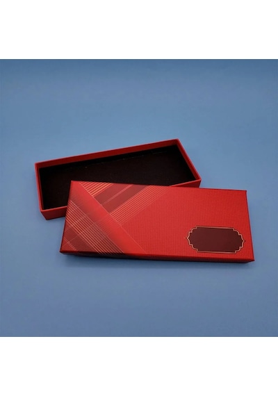 Şık Tasarımlı Kırmızı Kalem Kutusu 17 Cm X 7.5 Cm X 2.3 Cm