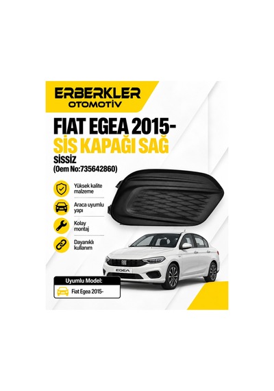 Fiat Egea 2015- Sis Kapağı Sağ Sissiz No:735642860 - Erb754