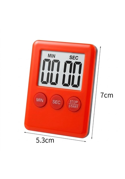 Mini Kırmızı Dijital Zamanlayıcı Geri Sayım Dakika&saniye 100 Dk Özellikli Mıknatıslı Kronometre