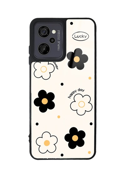 Casper M40 White Lucky Happy Day Tasarımlı Glossy Telefon Kılıfı Beyaz