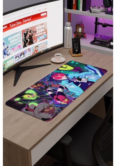 Helluva Boss Kaymaz Dikişli Kauçuk Oyuncu Mousepad V5 - 70x30 Xl Gaming Mouse Pad Fare Altlığı