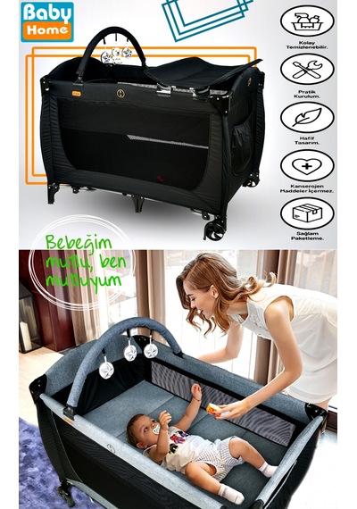 Baby Home 946 Travel Sistem Bebek Arabası + 560 Oyun Parkı Park Yatak