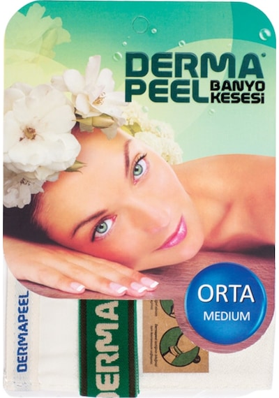 Dermapeel Orta Floş Banyo Kesesi Beyaz