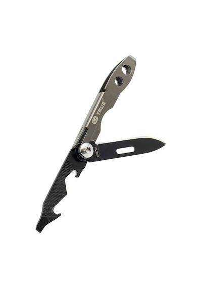 True Utility 584K Tweezer Tool Kamp Çakı Gümüş - Siyah