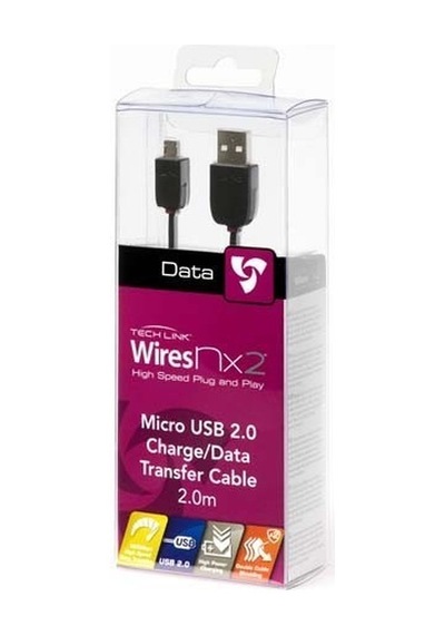 Techlink 710232 Usb 2.0 A Plug To Usb 2.0 B Micro Plug