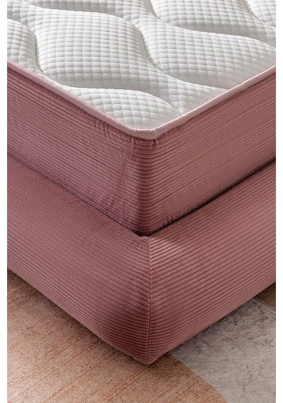 Good Night Legom Torba Yaylı Set Yatak Baza Başlık Tek Kişilik Yıkanabilir Ortopedik Pembe