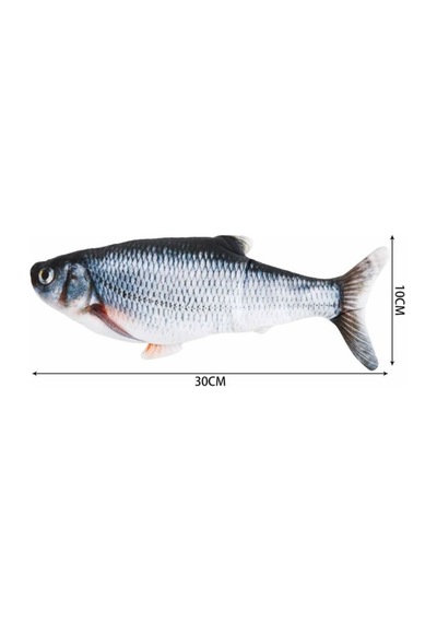 10 x 30 CM Dans Eden Balık Şarj Edilebilir Kedi Oyuncağı
