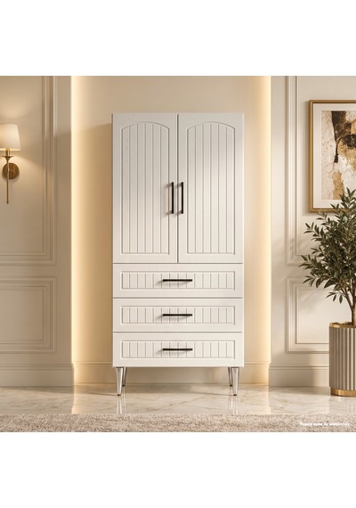 Pienza Çok Amaçlı Dolap 60 Cm 2 Kapak 3 Çekmece Beyaz Dişbudak - Çok Amaçlı Raflı Dolap Kahverengi Pienza Çok Amaçlı Dolap 60 Cm 2 Kapak 3 Çekmece Beyaz Dişbudak - Çok Amaçlı Raflı Dolap Kahverengi