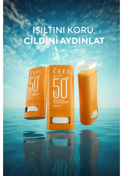 The Ceel Aydınlatıcı Etkili Yüksek Korumalı Stick Güneş Kremi SPF 50+ Shea & Kafein Özlü 18 gr