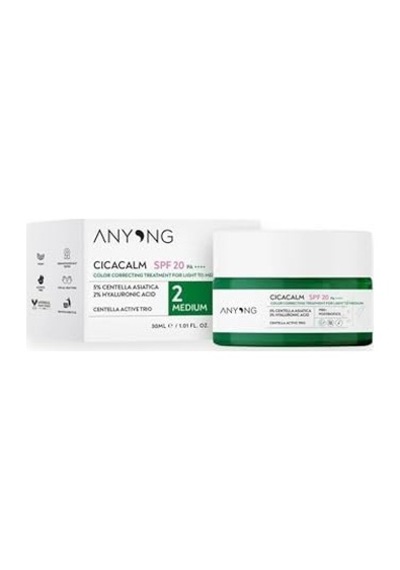 Anyong Cica Tiger Grass Ton Eşitleyici Ve Kızarıklık Karşıtı Krem Medium 20 Spf 30 Ml Orta Cilt Tonları