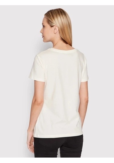 Guess Adele Regular Fit Önde Logolu Kadın T-shirt V2yı07k8hm0 Ekru