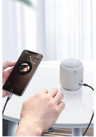 Buffer Apple Uyumlu iPhone Lightning Aux Araç Dönüştürücü Ses Kablosu 3.5 Mm J