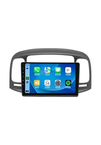 Hyundai Accent Era Siyah 2006-2012 8gb Ram 64gb Hafıza 8 Çekirdek Carplay Kamera Android Multimedya 9"