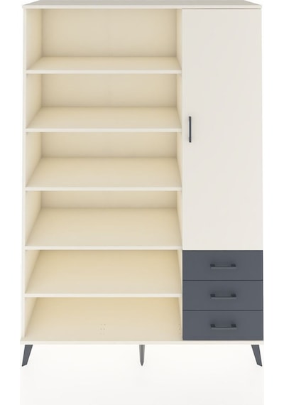 Hyperion Dolap 9 Raflı 3 Çekmeceli Tek Kapaklı 132x44x195 Aytaşı-aytaşı/antrasit Aytası/antrasıt Hyperion Dolap 9 Raflı 3 Çekmeceli Tek Kapaklı 132x44x195 Aytaşı-aytaşı/antrasit Aytası/antrasıt