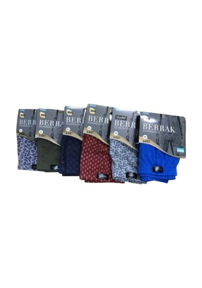 Berrak 4497 Erkek Modal Desenli Boxer 6 Adet 001