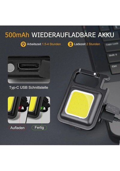 Anahtarlıklı Fener Fener Cob Led Bx40
