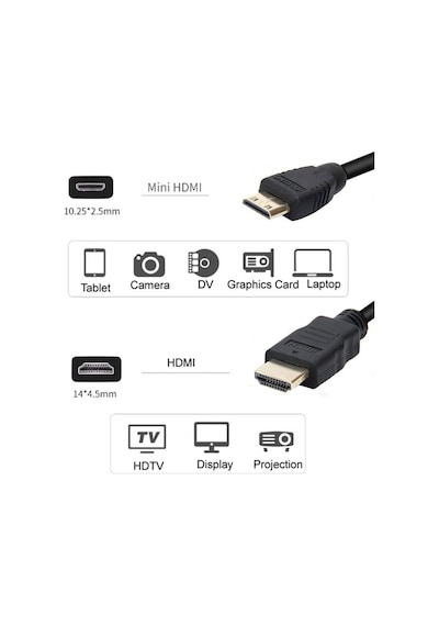 mini hdmı kablo hdmı to mini hdmı 1080p 5metre kablo