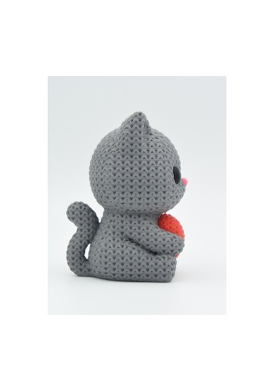 Kalpli Kedi Örgü Model 3d Figür