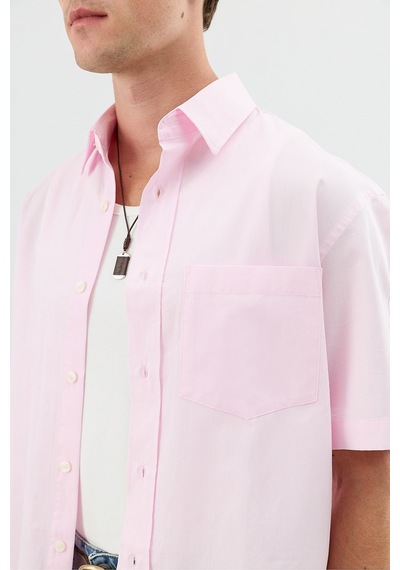 Antioch Boxy Fit Erkek Gömlek Pembe