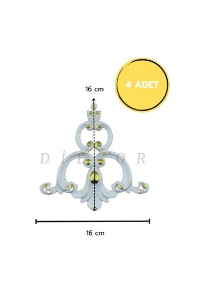 Diecor Dekoratif Polimer Sarı Beyaz, Mobilya, Duvar Ve Tavan Motifi Sarı Beyaz 16 X 16 Model:xa55