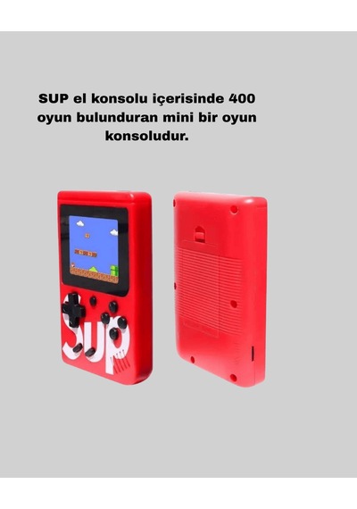 Sup Retro El Konsolu, 500 Oyunlu, 2 Oyunculu, 3 İnç Ekranlı