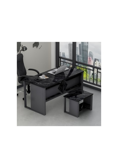 Prestij Sehpali Ofis Masası, Büro Takımı, Çalıma Masası, Sehpa Sandalye Ve Aksesuarlar Dahil Değildir Antrasit - Royal Mermer Prestij Sehpali Ofis Masası, Büro Takımı, Çalıma Masası, Sehpa Sandalye Ve Aksesuarlar Dahil Değildir Antrasit - Royal Mermer