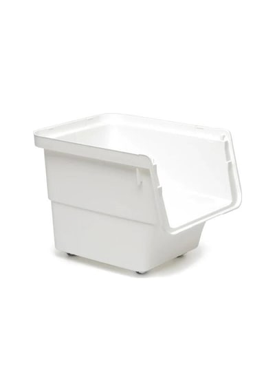 Motek Tekerlekli Patateslik Soğanlık Oyuncak Kutusu Patateslik Soğanlık Sepeti 2x12lt Beyaz+gri Diğer