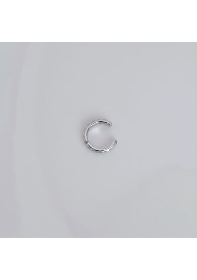 Silver Renkli İnce Earcuff Sıkıştırma Kıkırdak Renkli