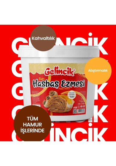 Sarı Haşhaş Ezmesi 5 Kg - Hamur İşlerinde & Kahvaltılık Doğal Katkısız Ezme
